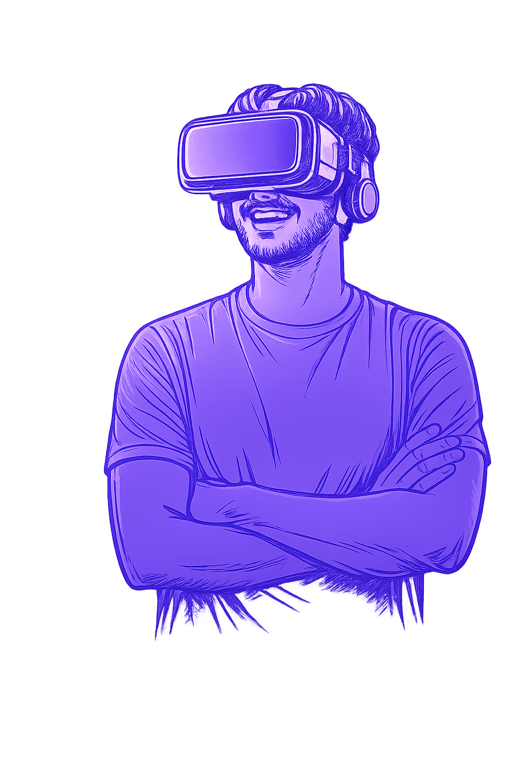 Illustrated hero portrait