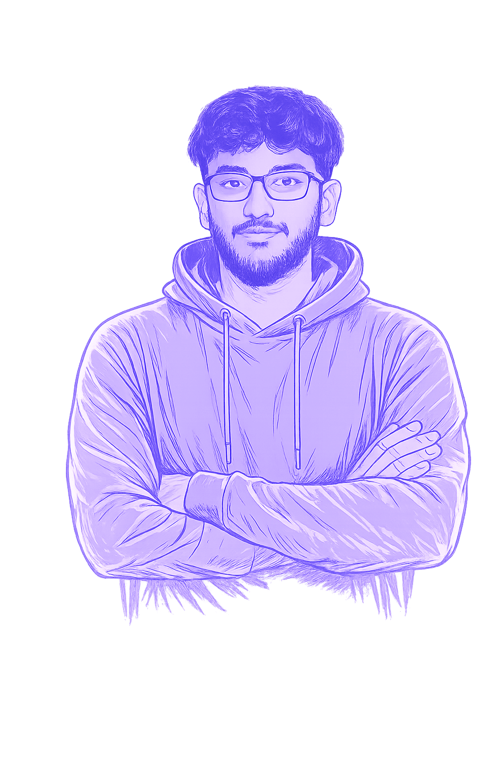 Illustrated portrait of Methmal Deshapriya